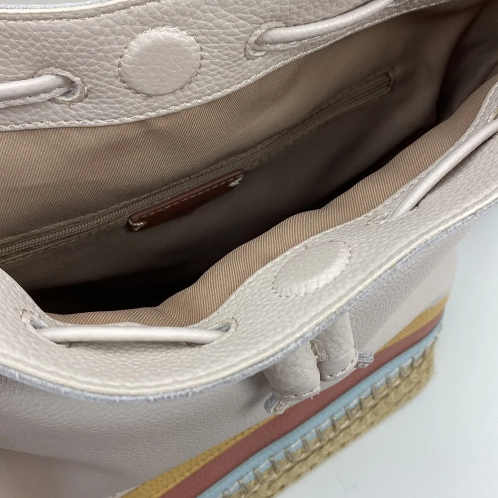The Sak genuine leather drawstring crossbody handbag with magnetic closure NWT! - Picture 10 of 16